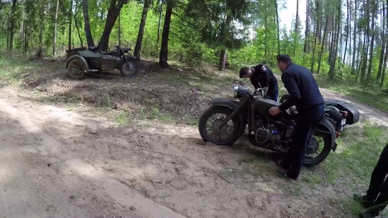 Ural Dnepr motorcycle,Sidecar ride in Lithuania