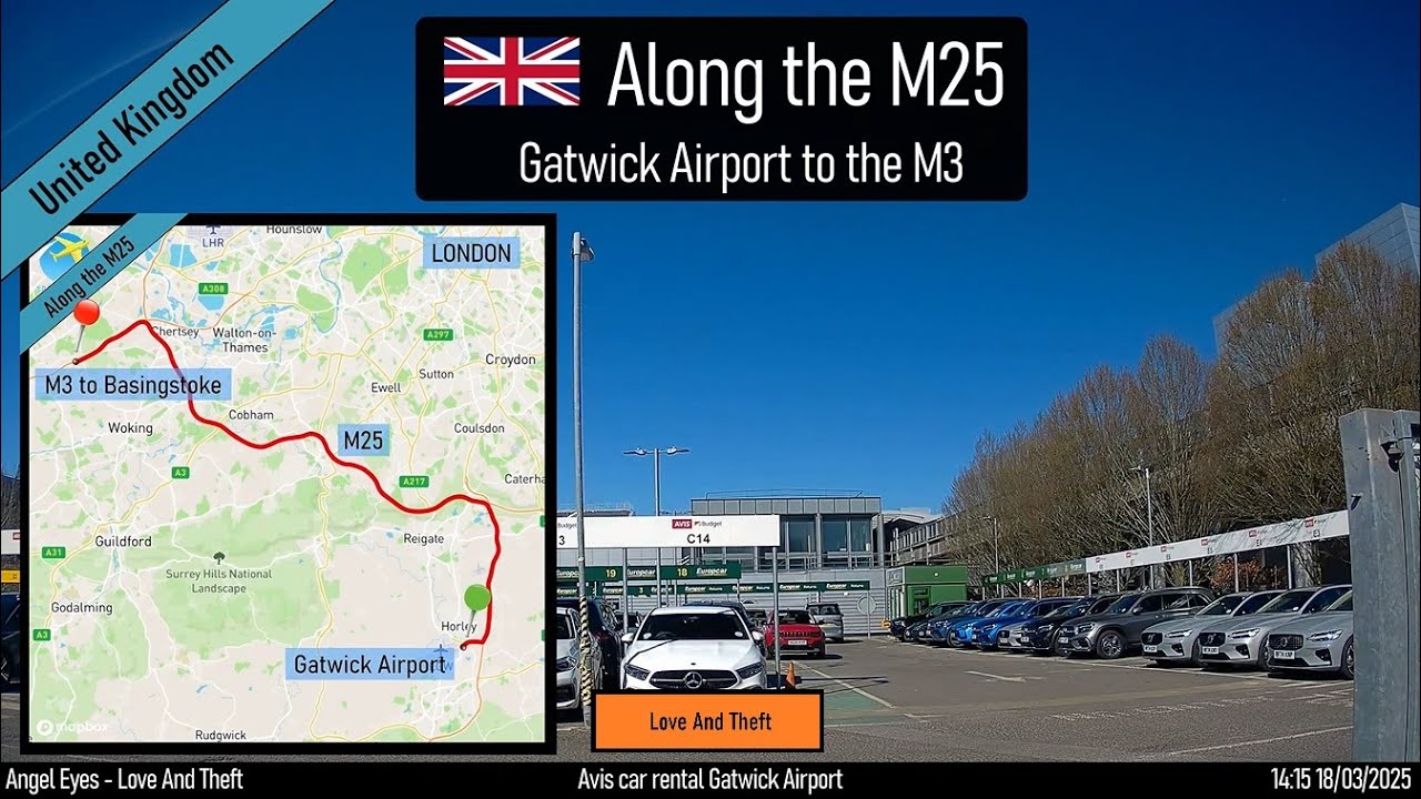 ♪ Gatwick Airport to the M3 motorway