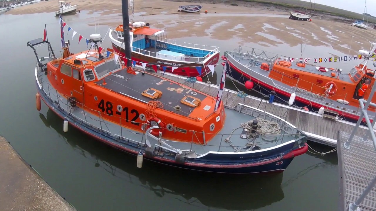 Parade of Old Ex RNLI Lifeboats at Wells Next the Sea