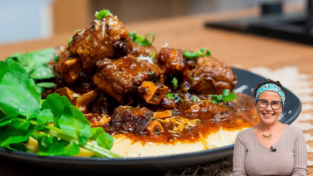 ESSA RABADA TEM UM SEGREDINHO, E AINDA COM UMA POLENTA CREMOSA E LISINHA