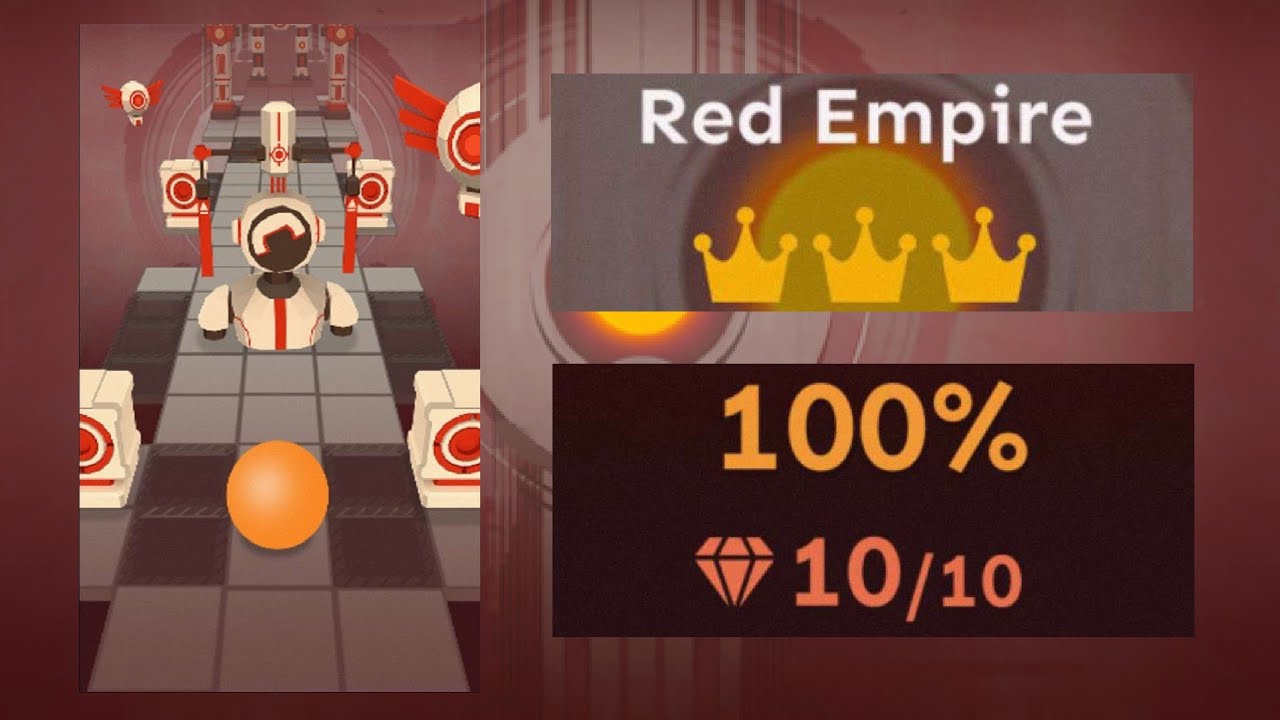 Rolling Sky Level 88 Red Empire All Gems and Crowns [★★★★★]