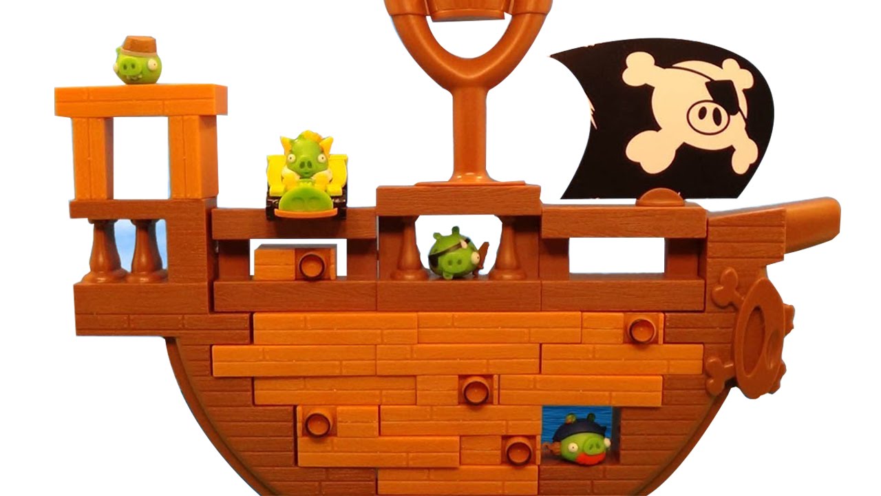 Angry Birds Go! Jenga Pirate Pig Attack Bombing Speed Cars Game Angry Birds Toy Unboxing For Kids