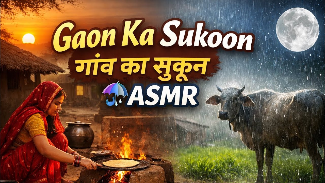 “Barish, Pakwan Aur Gaon | गांव का सुकून ASMR 🌧️”