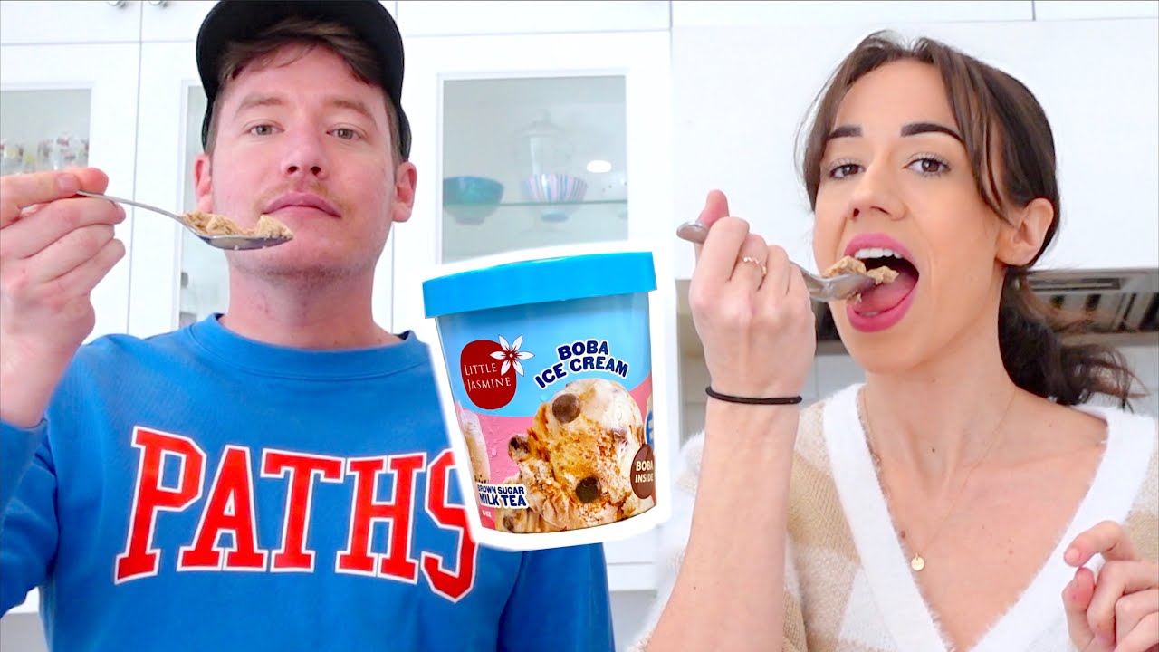 TRYING BOBA ICE CREAM!!!