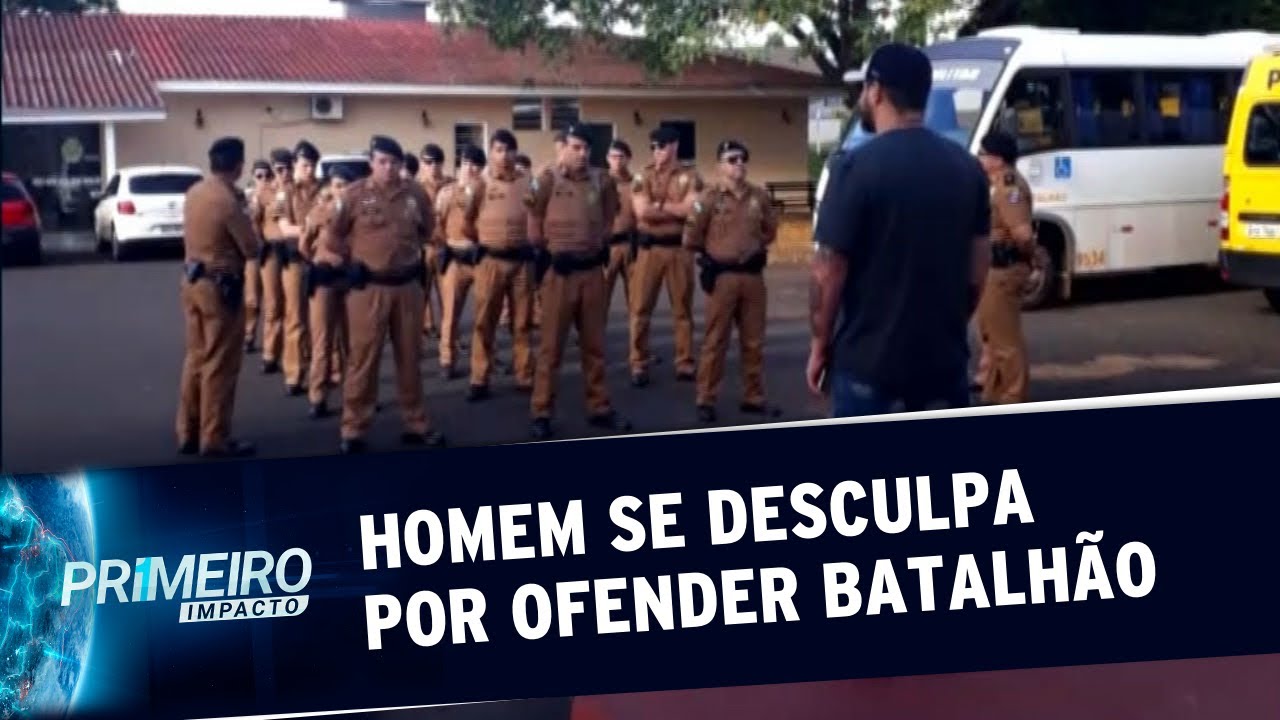 Motorista vai até batalhão da PM se desculpar após ter carro apreendido |Primeiro Impacto (23/10/19)