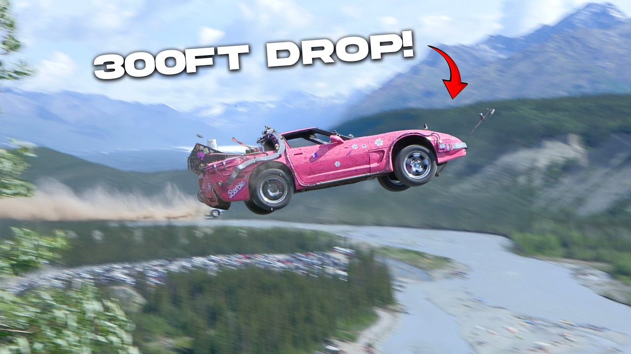 Sending Cars FULL THROTTLE over 300ft Cliff! (Alaska’s 2025 CAR LAUNCH)