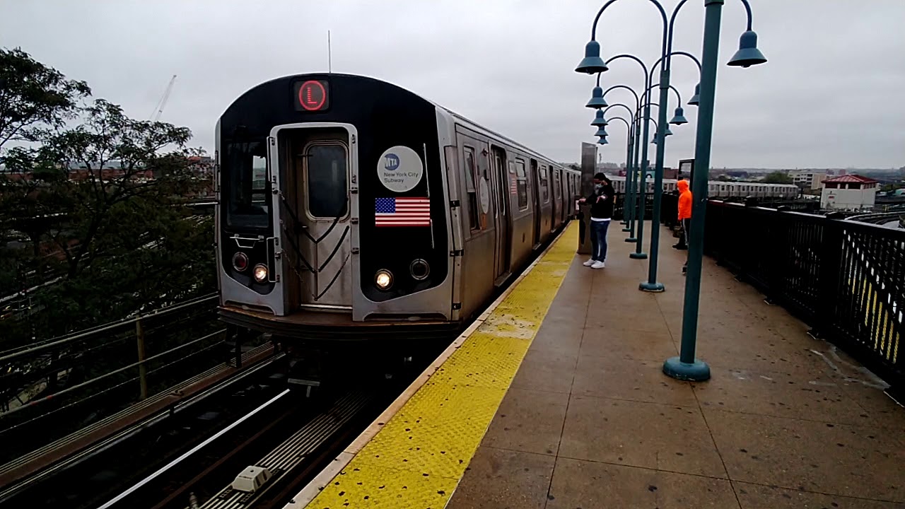 MTA NYC train|BMT Canarsie Line R143 L train ride from Broadway Junction to Halsey Street.