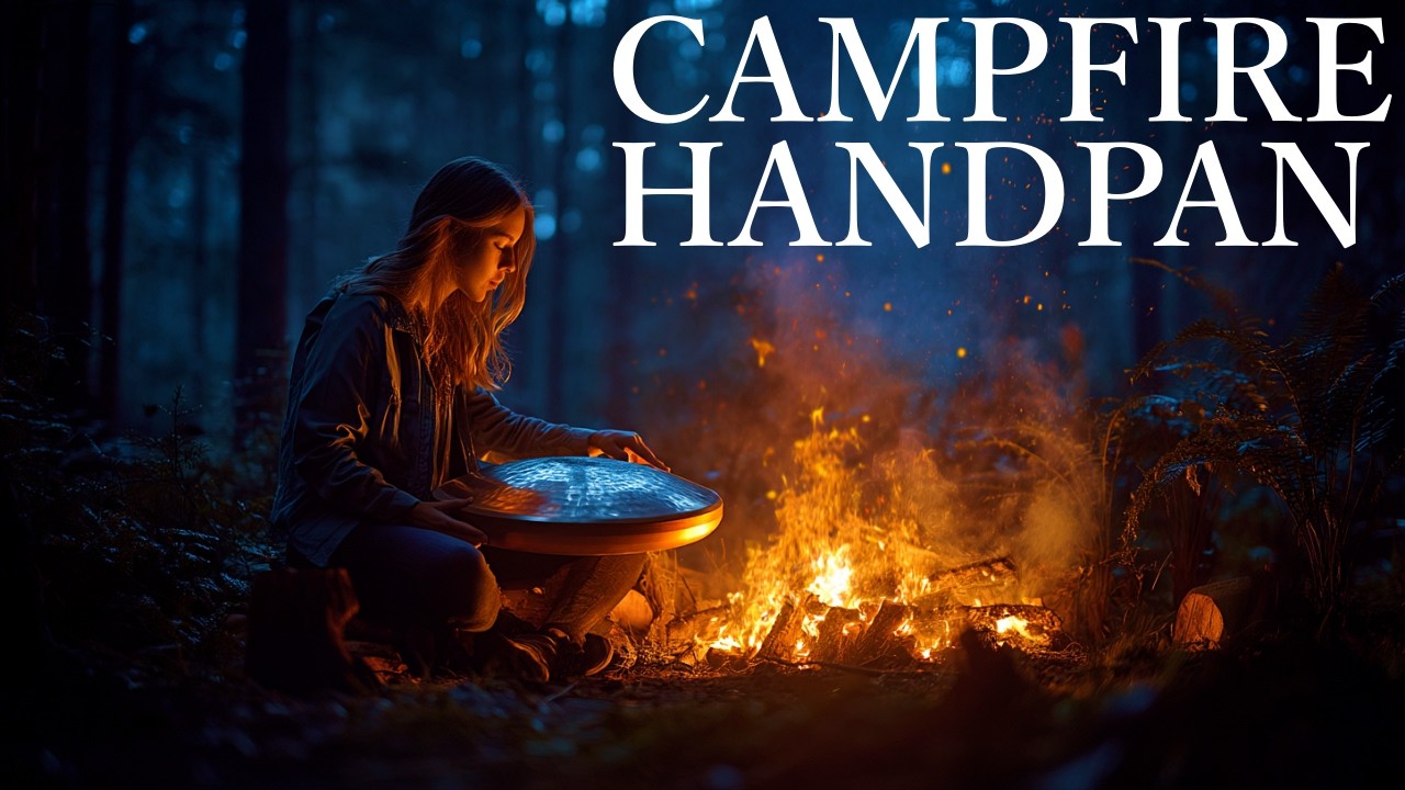 Handpan Campfire Relaxation sleep music| Deep Night Calm/焚き火とハンドパン｜夜のリラックスBGM