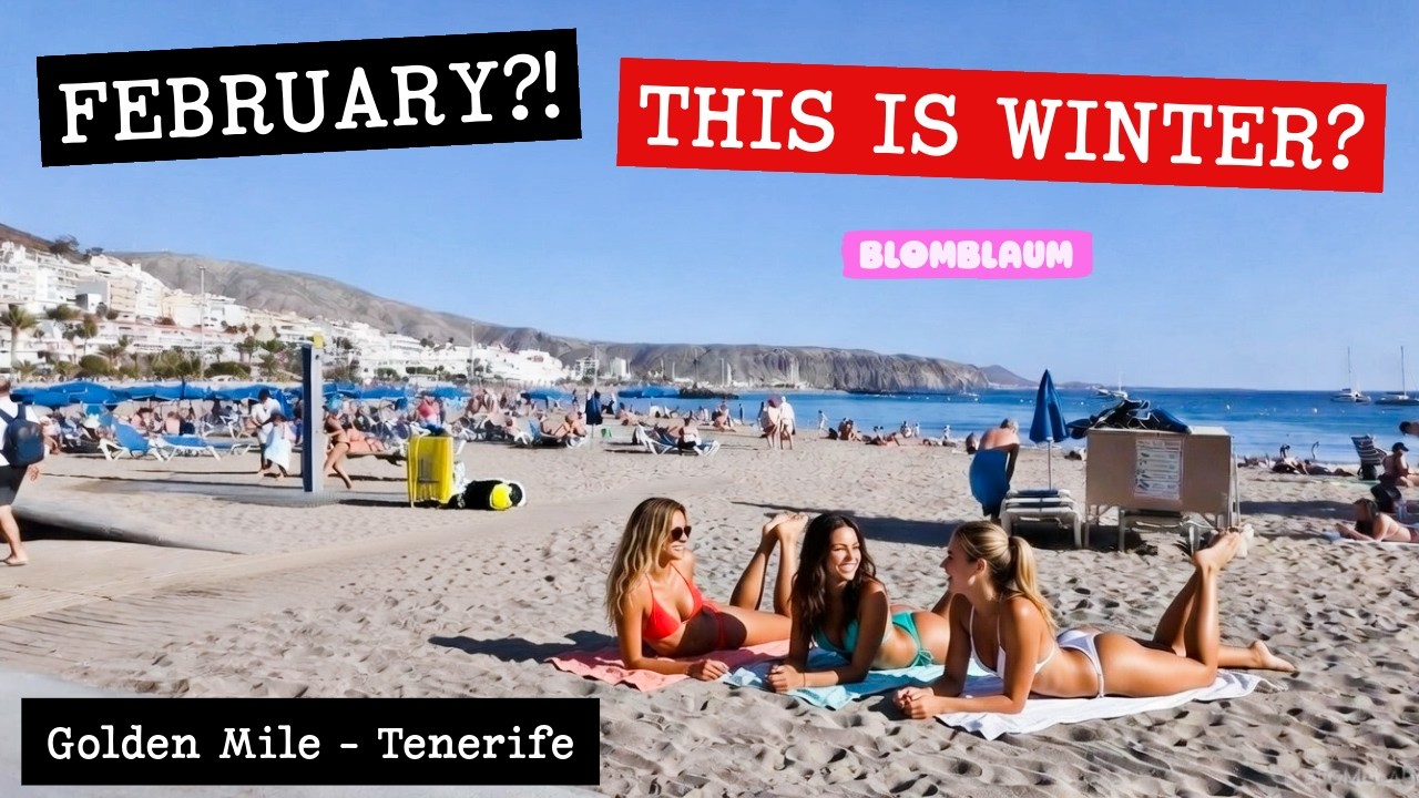 Las Americas Golden Mile 4K 🌴 Beach, Shops, Restaurants & Beach Club Tenerife South walking tour