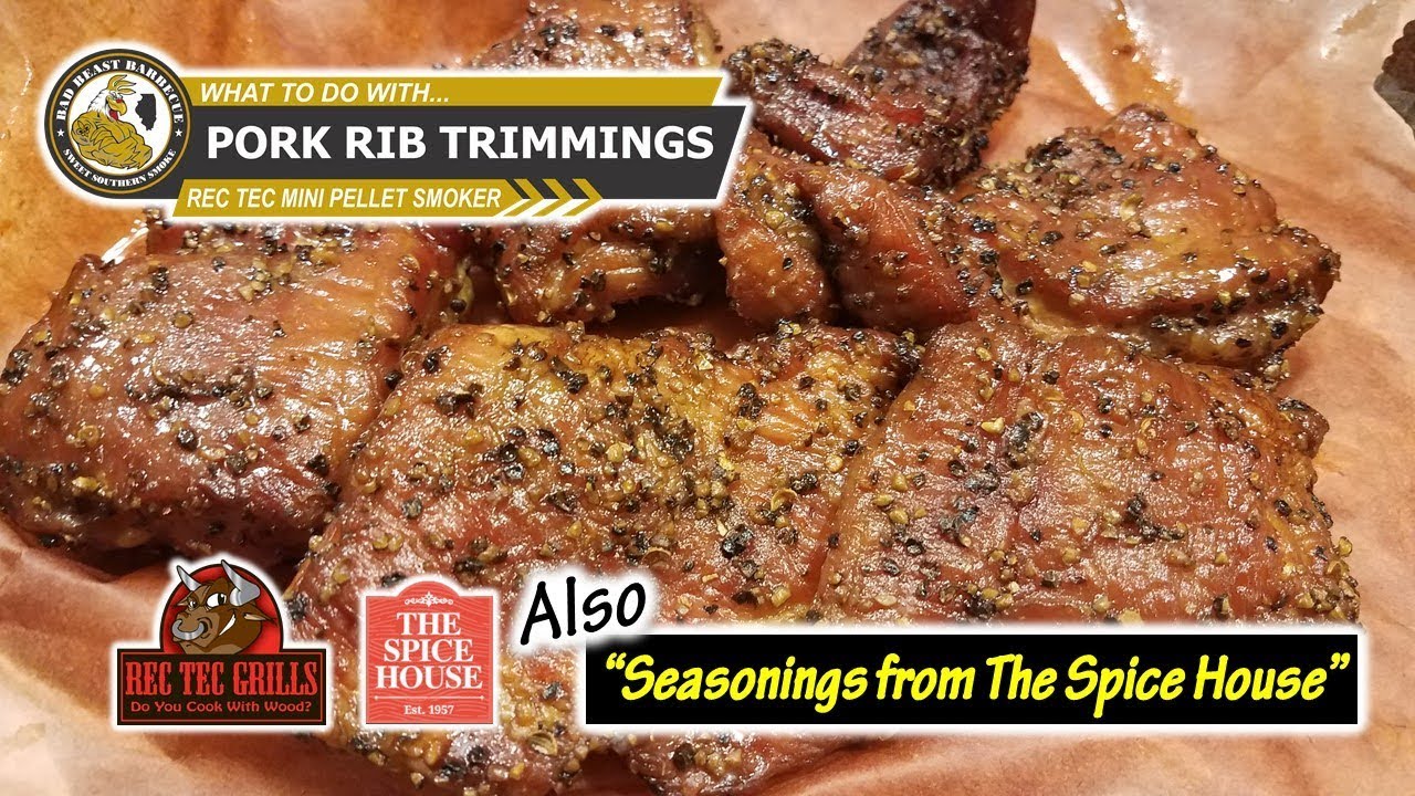 Smoked Rib Trimmings on the Rec Tec Mini Pellet Smoker