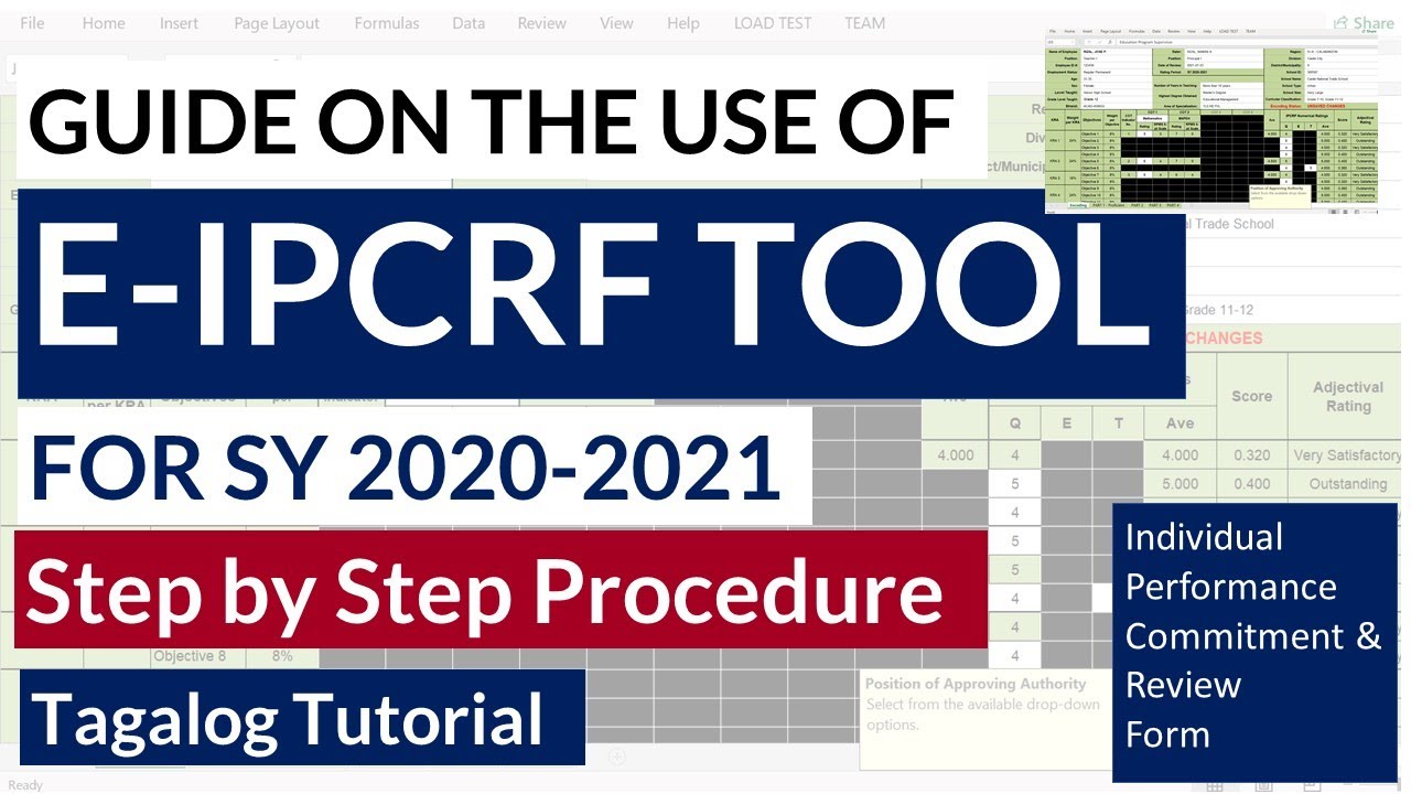 E-IPCRF TOOL FOR SY 2020-2021 GUIDE: Step by Step Procedure