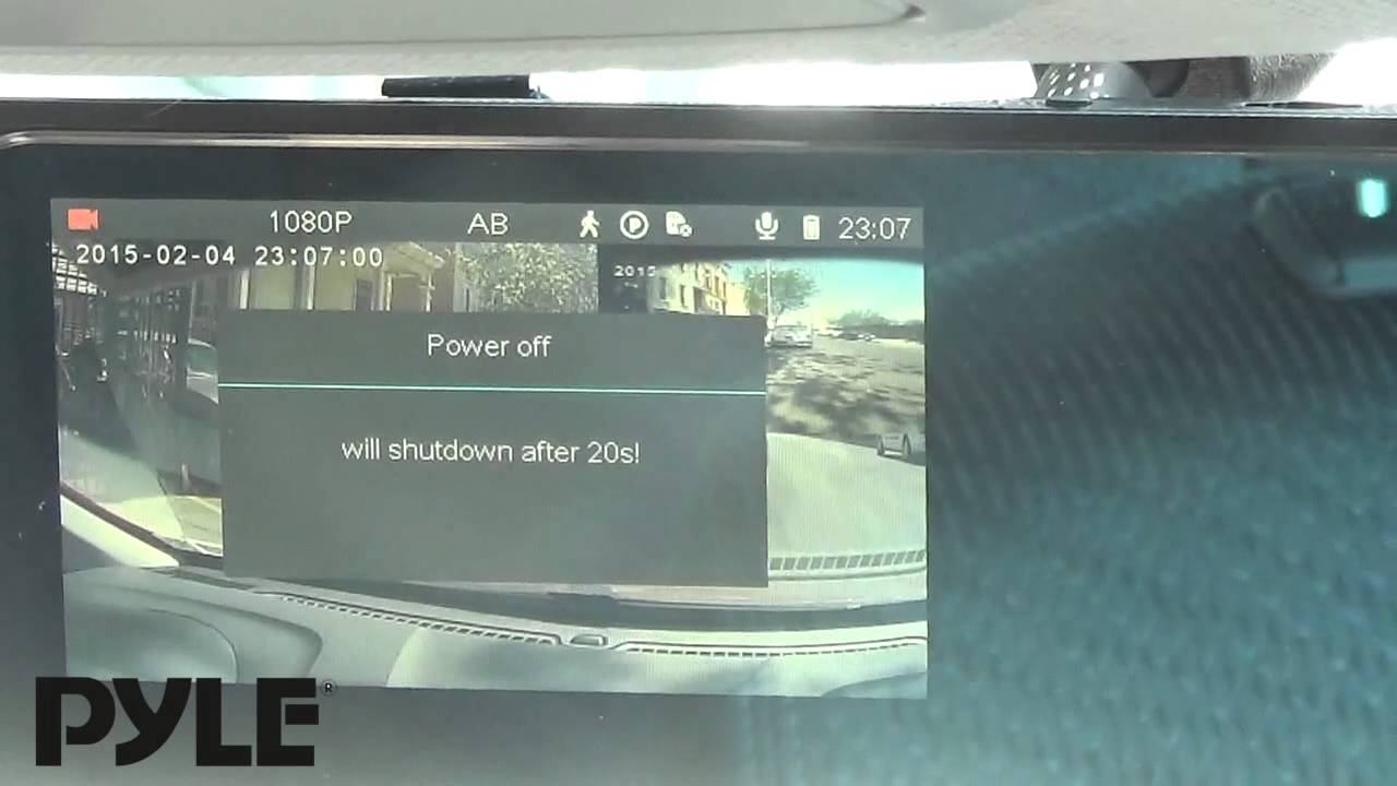 Pyle PLCMDVR42 - Feature Overview - Rear View Mirror Dual Car Camera DVR Backup Camera Full HD 1080P