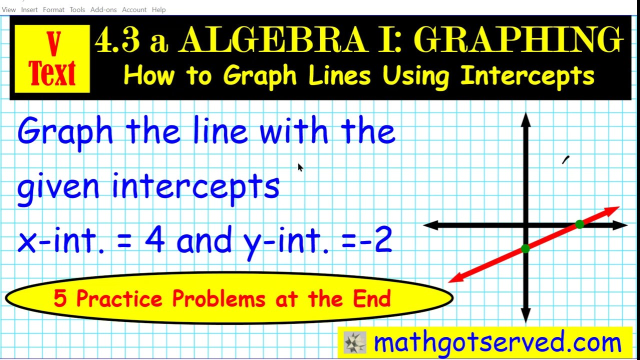 5.3 a algebra 1 Graphing Lines Intercepts How know what learn mathgotserved teachers pay kuta explai