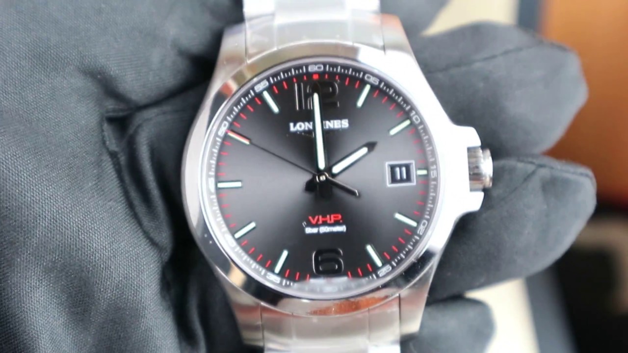 Longines Conquest  V.H.P. 41mm Black Dial L3.716.4.56.6