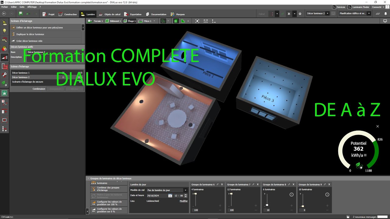 Formation Complète Dialux Evo