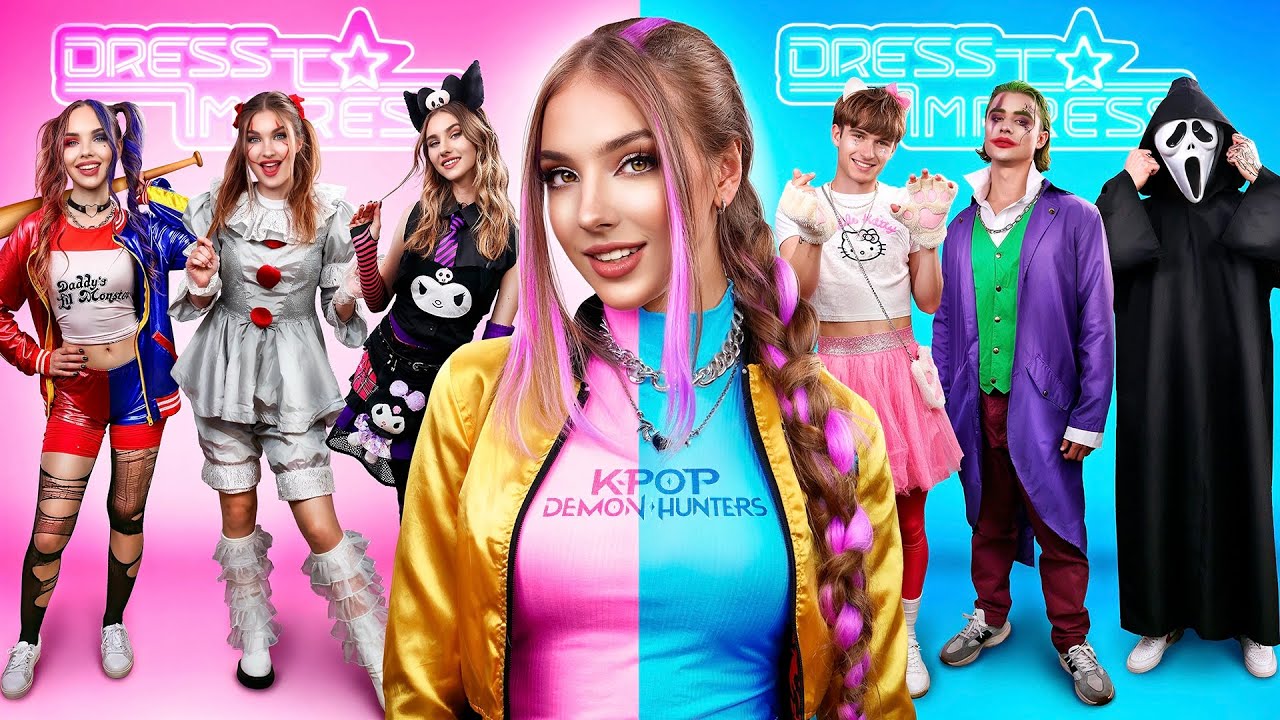 Imbraca-te sa Impresionezi - Fete vs Baieti! Am Devenit Jinu si Rumi Vanatori De Demoni K-pop