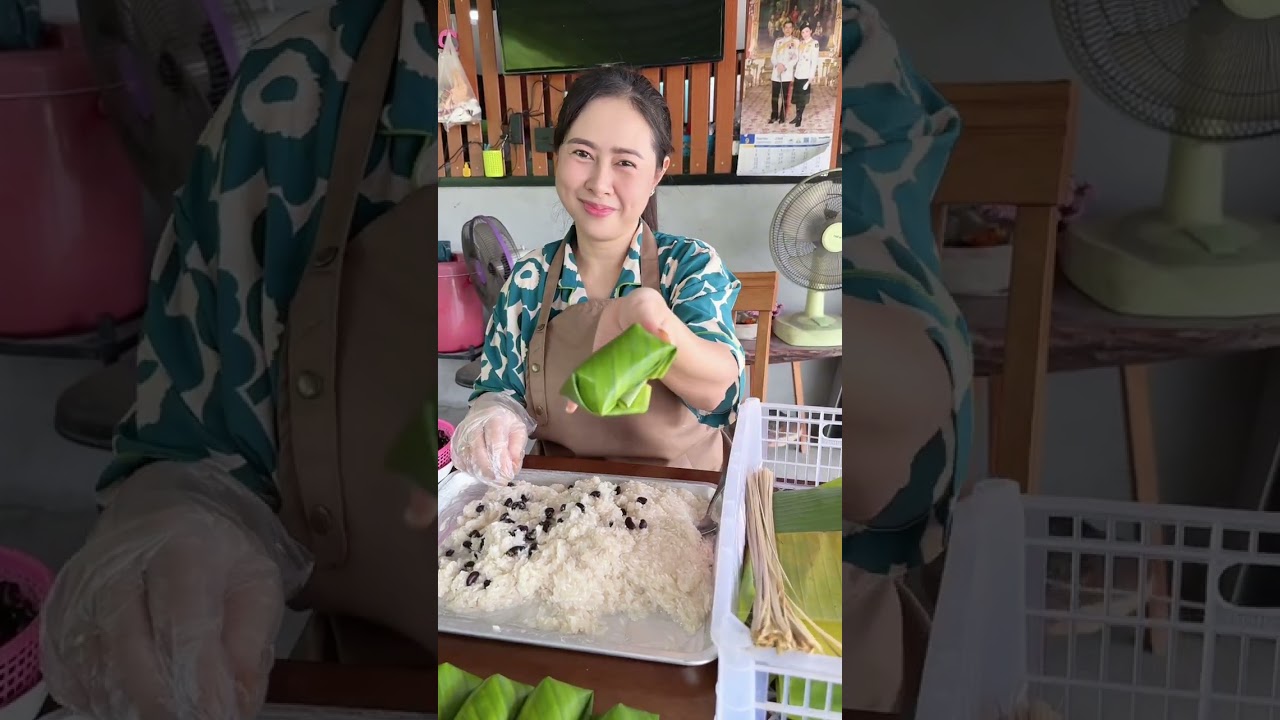 ห่อข้าวต้มมัด ทำบุญวันออกพรรษา