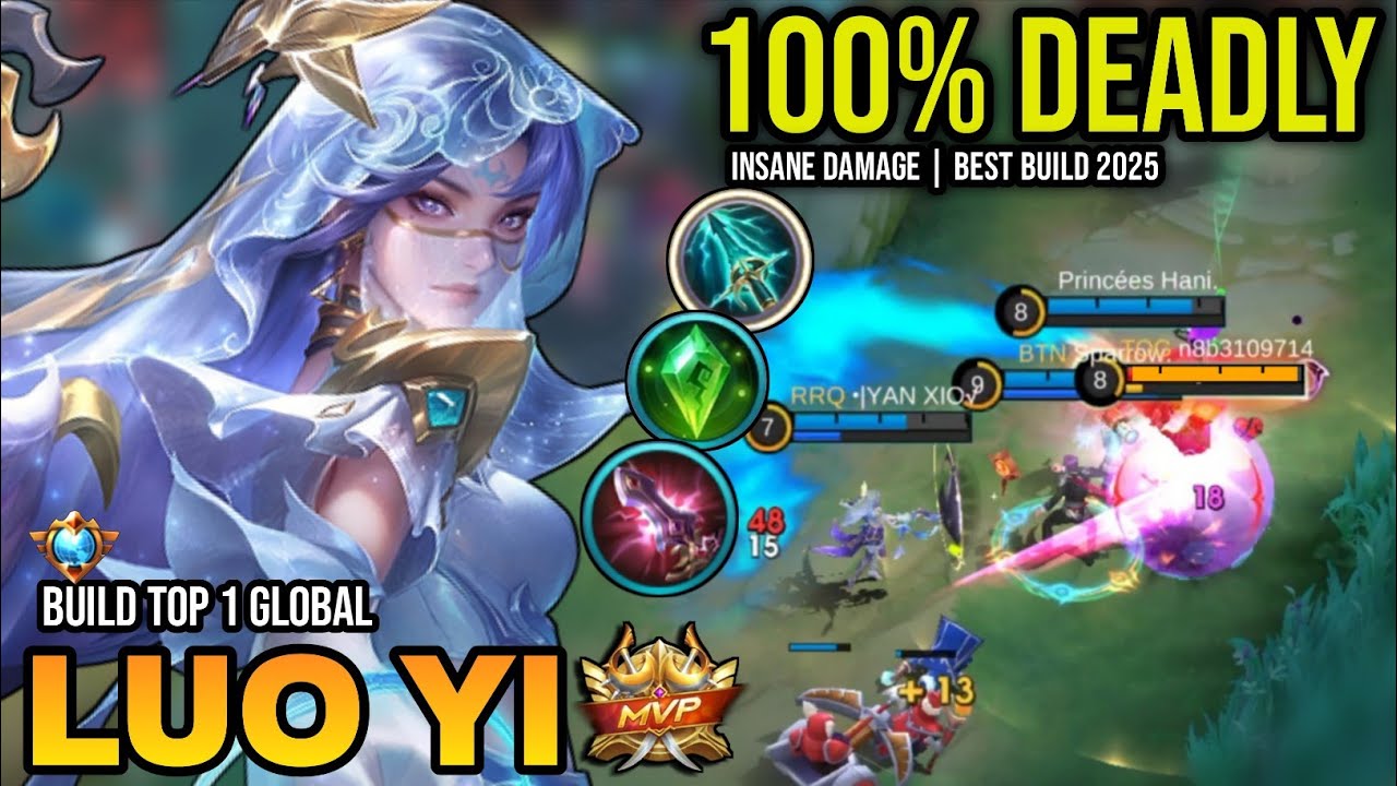 LUO YI BEST BUILD 2025 | BUILD TOP 1 GLOBAL LUO YI GAMEPLAY | MOBILE LEGENDS✓