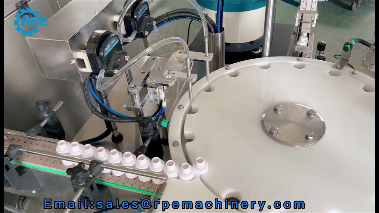 pump cap bottle filling capping machinery line
