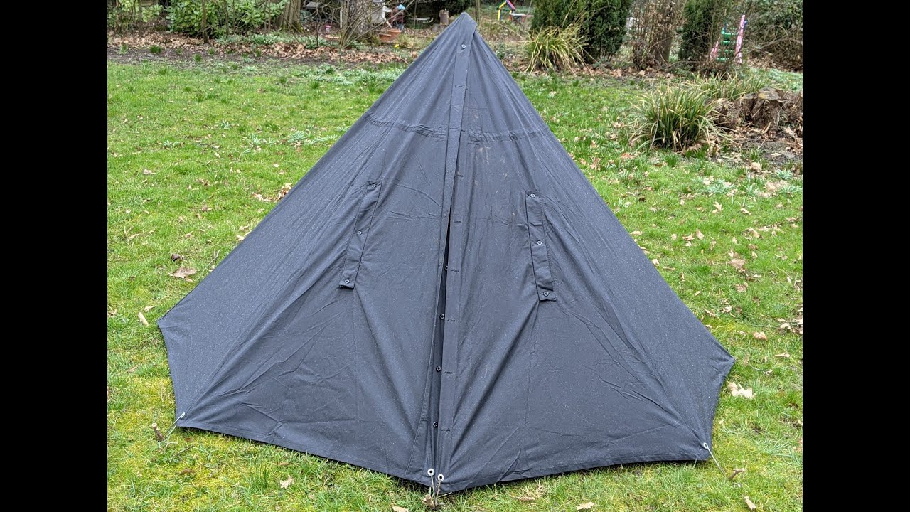 Polnische Zeltbahn: Aufbau zum Tipi