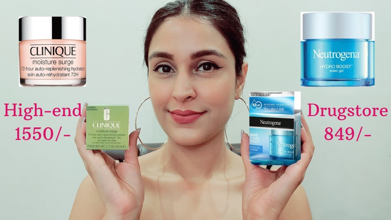 DRUGSTORE VS HIGH END MOISTURIZER | Neutrogena VS Clinique | Chetali Chadha