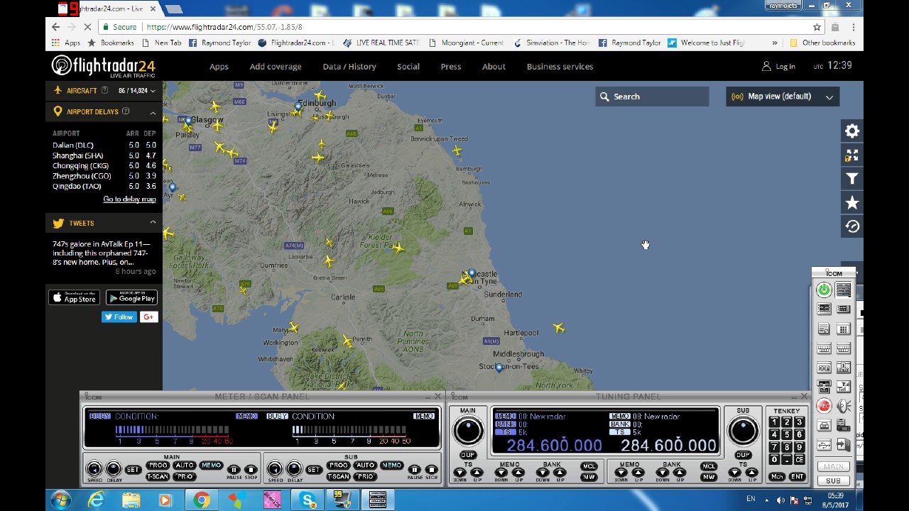 Radar 24 and Icom 2500