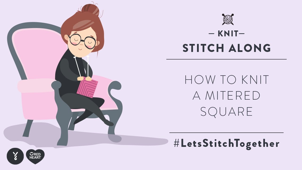 How to Knit a Mitered Square | 