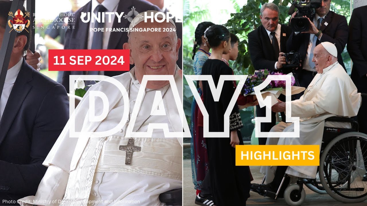 Day 1 Highlights of Pope Francis in Singapore 2024 (11 Sep 2024)