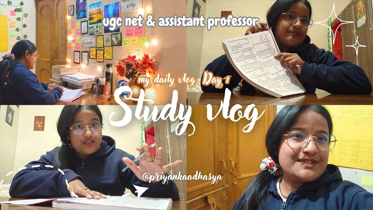 Study vlog🌷| A productive 8 hrs.day in my life✨| #ugcnet #assistantprofessor #studyvlog #netjrf