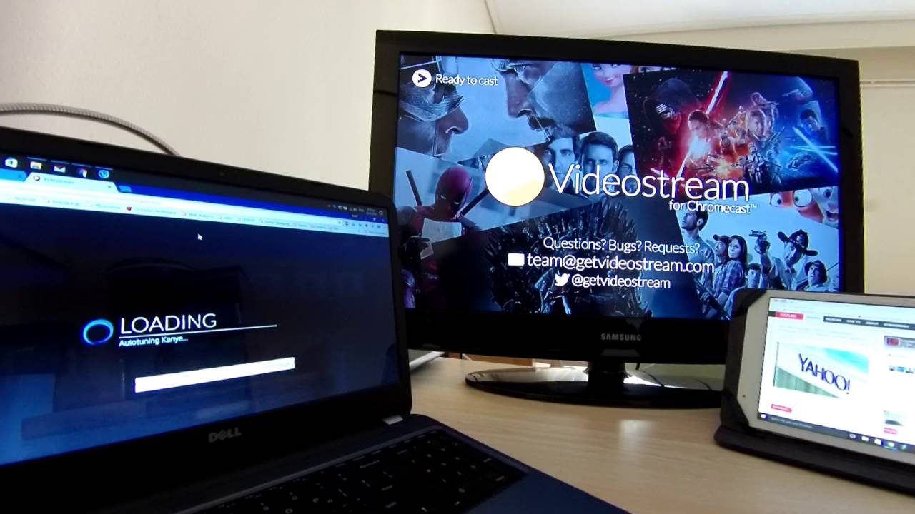 Chromecast demo (Tab cast, Movie stream with VideoStream) | liveplace.gr