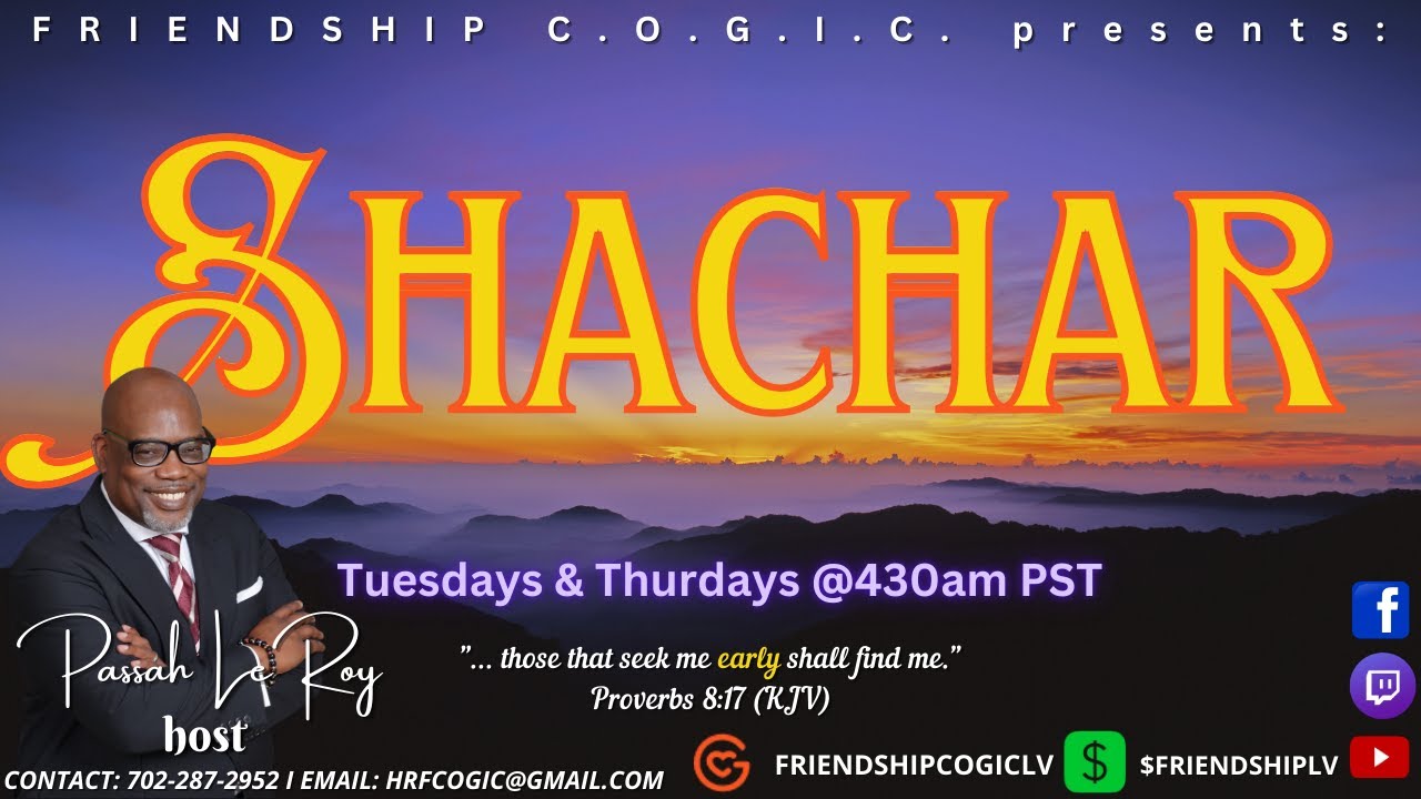 FriendshipCOGICLV SHACHAR 3-3-2026: 