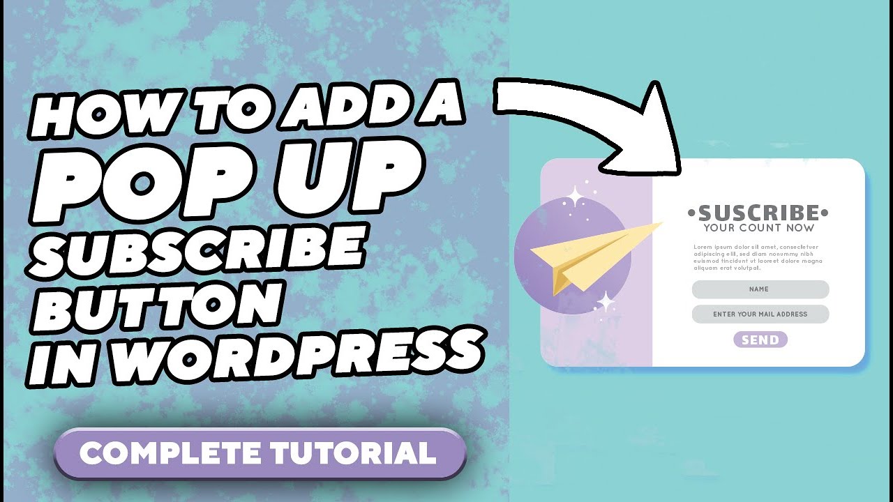How to add a pop up subscribe button in wordpress |Complete tutorial