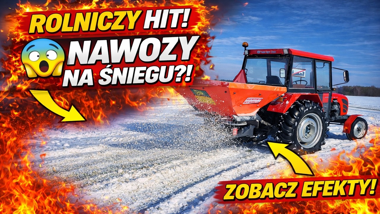 Rozsiewacz na śniegu?! 😲 Pierwszy test Ursusem C-360 – zobacz, czy dał radę!