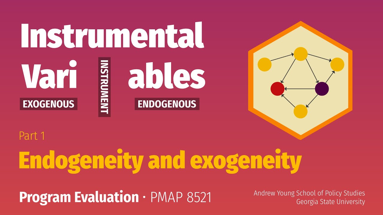 PMAP 8521 • (11) Instrumental variables I: (1) Endogeneity and exogeneity