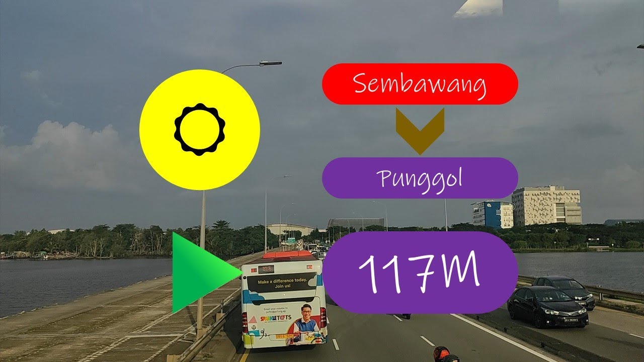 SBS Bus 117M Direction 2 from Sembawang to Punggol Real Speed Front View