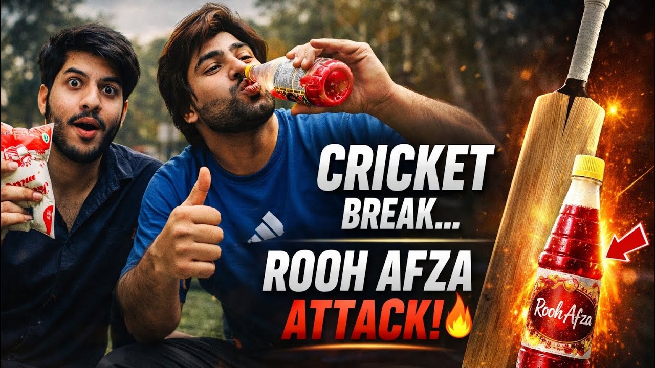 🏏 or rooh afza🍹 ka maza ek sath agya🤪#vlog #kashyapshivam1106 #comedy #subscribe 