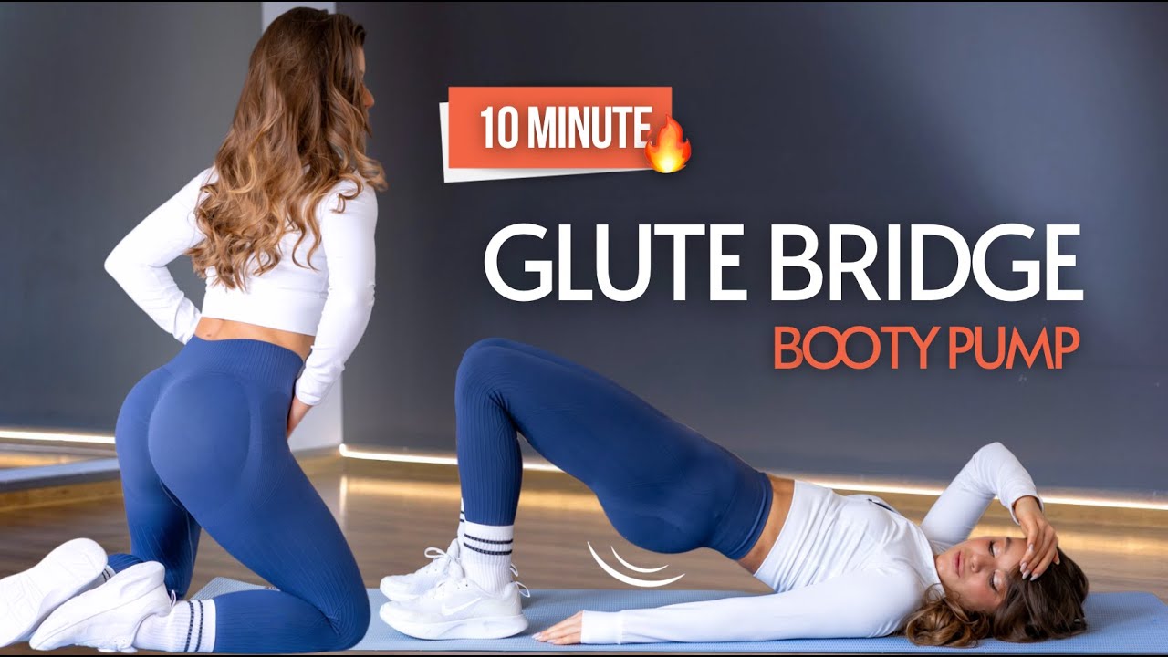 10 MIN GLUTE BRIDGE 🍑 Booty Pump | No repeat On the floor workout glutes on fire | Julia Mazur