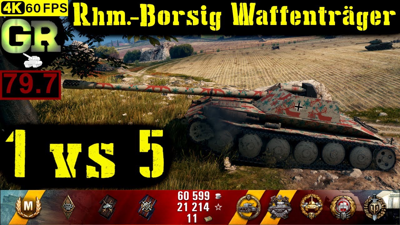 80_World of Tanks Rhm.-Borsig Waffenträger WoT Replay - 7 Kills 5.1K DMG(Patch 1.4.0)
