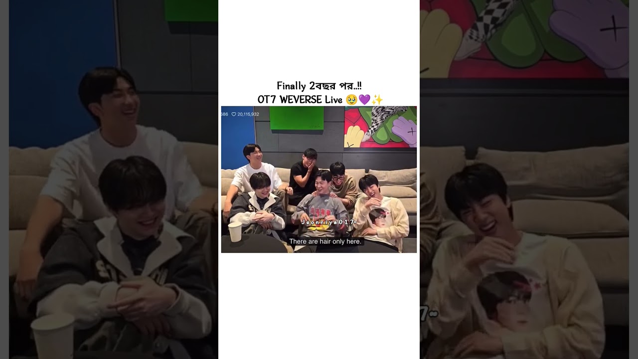 OT7 live WEVERSE 🥹💜✨ 