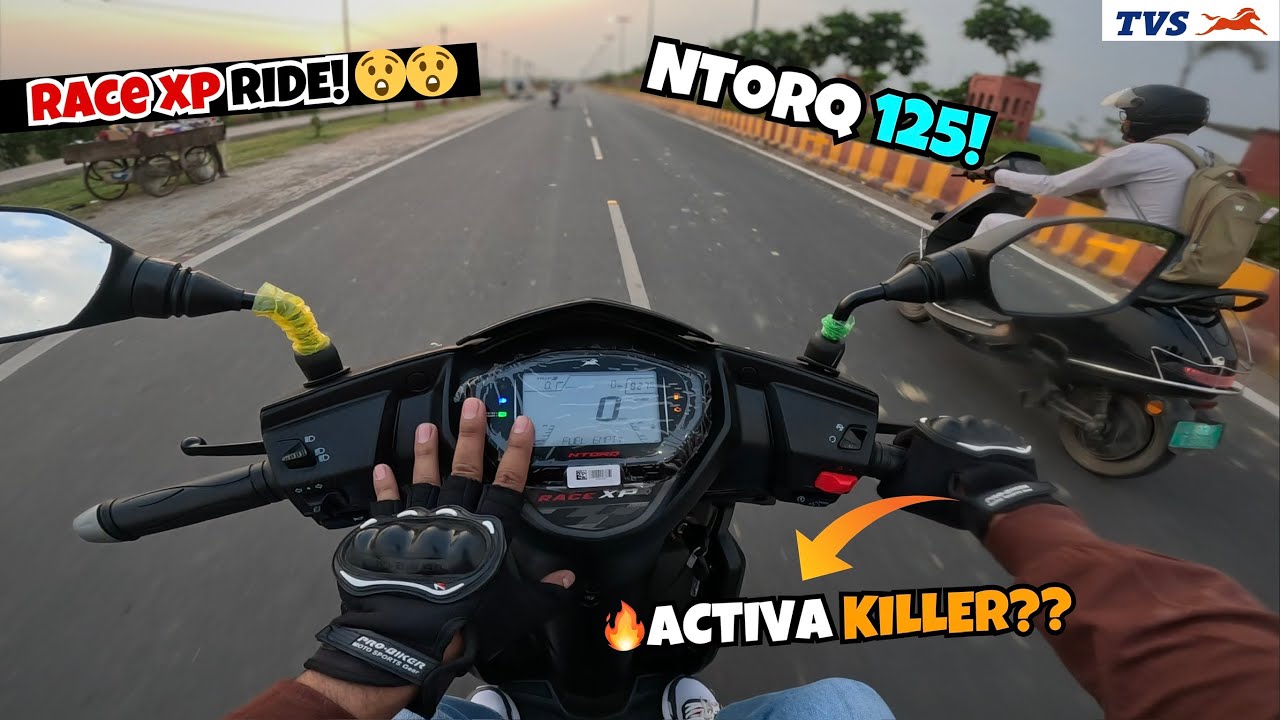 All New 2025 TVS Ntorq 125 Race XP Black Edition Ride Review🔥@BikesHunt