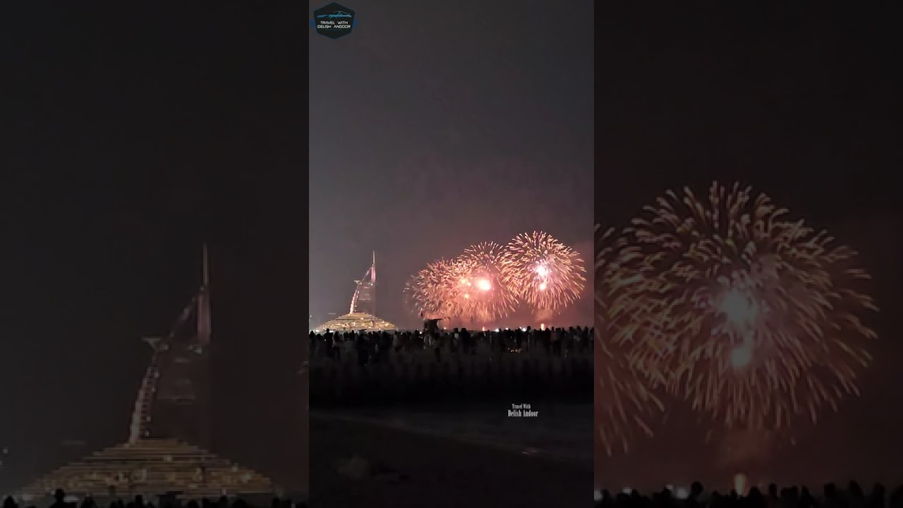 New Year celebration dubai burj khalifa and dubai burj al arab 2025 #newyear #burjkhalifa