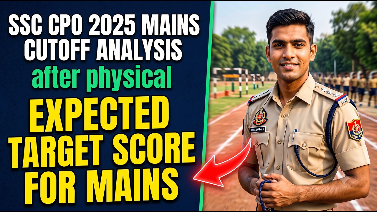 SSC CPO 2025 Mains Cut-off Analysis and Target Score | SSC CPO Mains Exam Date | SSC Tides