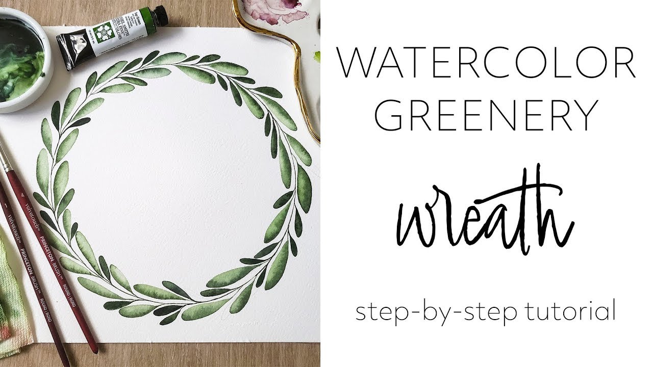 How to Paint a Watercolor Wreath with Petals by Priya