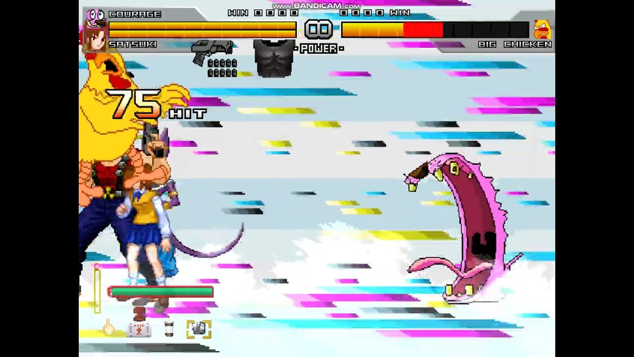 M.U.G.E.N.  Courage,Satsuki Yumizuka,Duke Nukem and Lord Bills vs Big Chicken