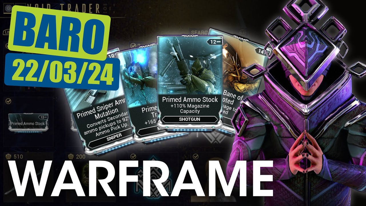 Baro Ki'Teer Location & Inventory 22 March 2024 - Warframe