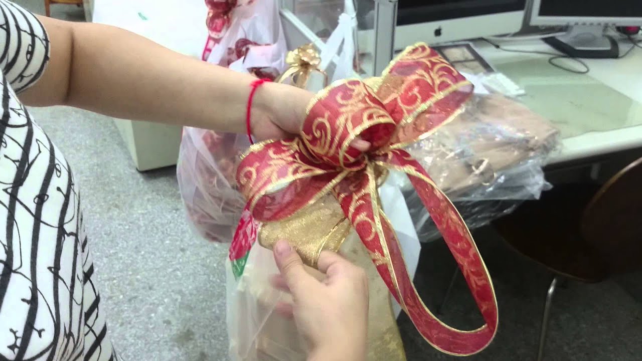 2.5吋 二層雙色聖誕樹蝴蝶結