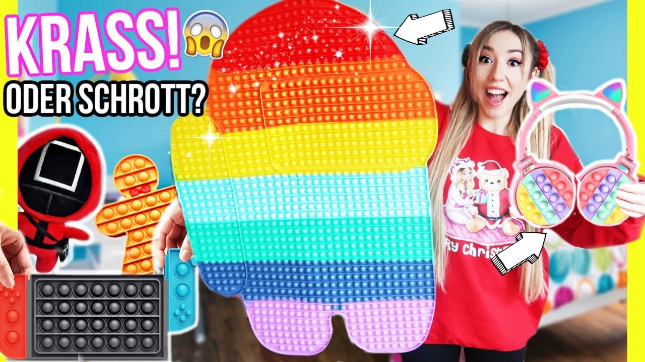 XXL Among Us Pop ITS und FIDGET TOYS Bluetooth KOPFHÖRER (ich zeige EUCH ALLES)