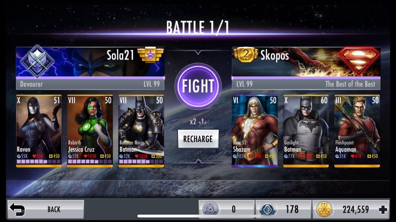 fighting SKOPOS defensive team 2022 | Injustice Mobile