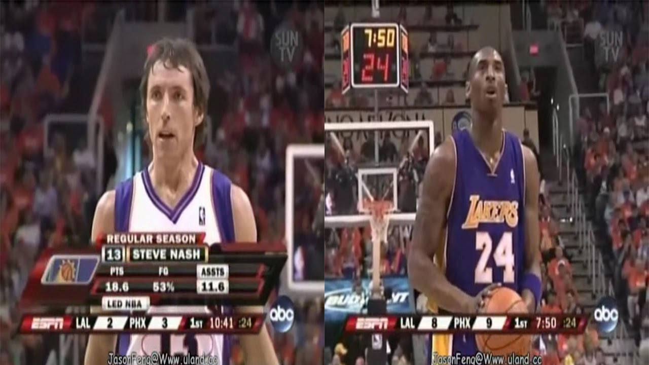 Steve Nash vs Kobe Bryant Full Highlights 2007 WCR1 GM1