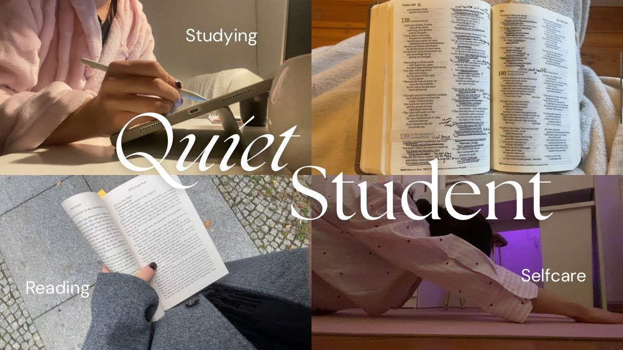 Quiet Student ASMR Vlog I Studying, Reading, Selfcare and Bible study🎧☕️